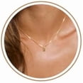 thumbnail image 1 of Chenchen Diamond Necklaces for Women 14K Gold Plated Emerald Birthstone Necklace for Women Mothers Dainty Gold Necklace Blue Green Cubic Zirconia Pendant Necklace Birthday Gifts for Women Jewelry, 1 of 1