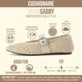 thumbnail image 3 of Cushionaire Gabby Woven Mary Jane Ballet Flats for Women, Comfortable Dressy Flat Shoes with Adjustable Gold-Tone Buckle and Memory Foam Cushioning, 3 of 33