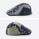 thumbnail image 4 of Boina de golf unisex ajustable con estampado de cachemir, estilo taxista, estilo vendedor de periódicos, estilo retro de los años 20 para hombre. Azul oscuro, 4 of 5