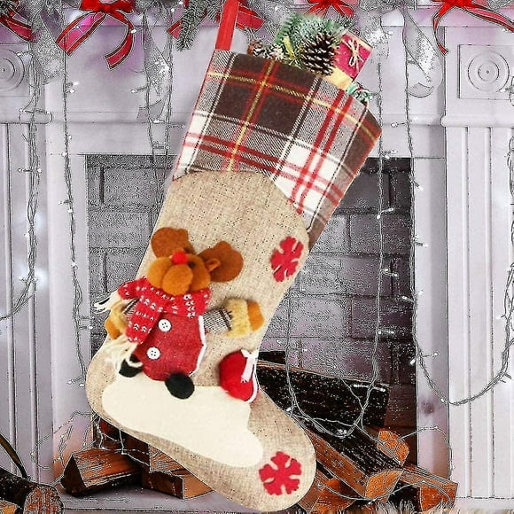 Bas De Nol Dcorations De Nol Christmas Chaussettes Pochette De Bas De Nol, Bas De Nol Dcor La Maison, Pre Nol, Bonhomme De Neige, Remplir Et Accroc