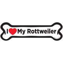 Magnet Me Up I Love My Rottweiler Dog Bone Magnet Decal, 2x7 In, Vinyl Automotive Magnet