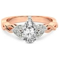 thumbnail image 3 of IGI Certified 5 Carat Pear Shape Lab Grown Diamond Engagement Ring | 14K Rose Gold | Letitia Side Stone Diamond Ring | FG-VS1-VS2 Quality Friendly Diamonds, 3 of 5