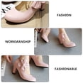 thumbnail image 2 of 1 par de zapatos de tacón alto con lazo para mujer, con punta ligera y tacón grueso., 2 of 7