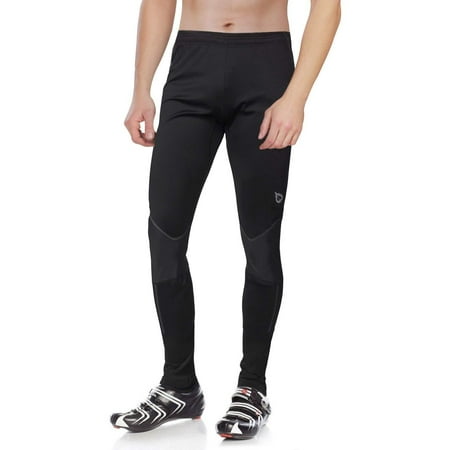 Baleaf Men's Outdoor Thermal Cycling Running Tights Nylon Knee-black (Best Thermal Running Tights)