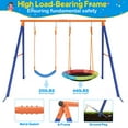 GIKPAL Swing Set for Outside with 1 Saucer Swing Seat 1 Belt Swing Seat