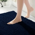 thumbnail image 3 of LBRO2M Non-Slip Bath Rugs, Luxury Chenille Soft Absorbent Bath Mats, Navy Blue， 20x32, 3 of 9