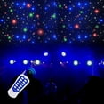 thumbnail image 2 of LED Stage Starry Curtain LED Star Lights Curtain 13.12 x 13.12ft Stage Backdrops w/Remote Controller, Stage Star Drape Background Decor for Shows, Party, Wedding (Multicolour), 2 of 10