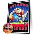 thumbnail image 1 of Cuadros Decorativos 5D bricolaje taladro redondo completo diamante pintura Atlanta Falcons Home Decon Art Craft Ehuebsd embutido en tela, 1 of 8