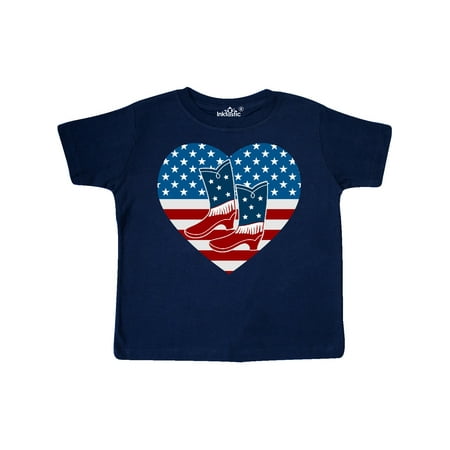 

Inktastic USA Cowboy Boots Patriotic Gift Toddler Boy or Toddler Girl T-Shirt