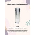 thumbnail image 4 of Serene Spaces Living Medium 7" Modern Crystal Square Bud Vase, Decorative Single Flower Vase for Wedding Centerpieces, Events, Parties, Home Décor Accents, Pack of 1, 4 of 4