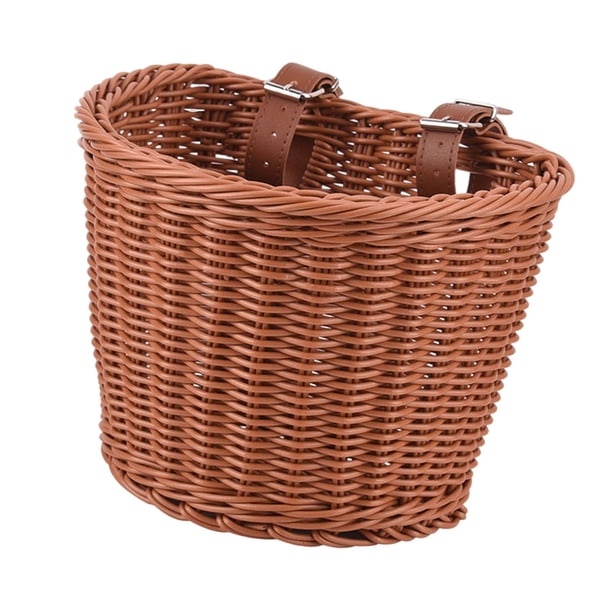 Cesta de bicicleta para niños, cesta de almacenamiento desmontable, cesta multiusos para bicicleta infantil. Marrón
