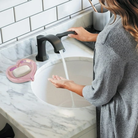 Valentine s Day Hit Heart-Shaped Ceramic Soap Dish Love Arrow Embossed Bathroom Storage Box Couple Exclusive Romantic Practical Gift Multi-Color Available