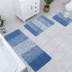 thumbnail image 5 of Juego de 4 Alfombras de Baño con Tapa de Inodoro En Forma de U | Alfombrillas de Ducha Antideslizantes de Microfibra Absorbente | Alfombras de Terciopelo Suave Lavables a Máquina En Gris, Marrón y Az, 5 of 7