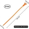 thumbnail image 2 of Ensemble de 8 Nettoyeurs de Drains pour Cheveux - Orange, 2 of 5