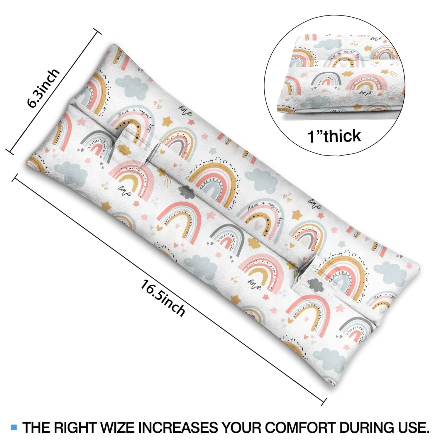 Boho Chic Seat Belt Pillow for Surgery Recovery - Mastectomy Cushion, Vintage Patterns, Pressure Relief