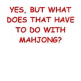 thumbnail image 2 of CafePress - Mahjong Joke -  Round Wood Ornament 4", 2 of 2