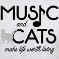 thumbnail image 3 of CafePress - Music And Cats Light T Shirt - Men's Classic Graphic T-Shirt, 3 of 4