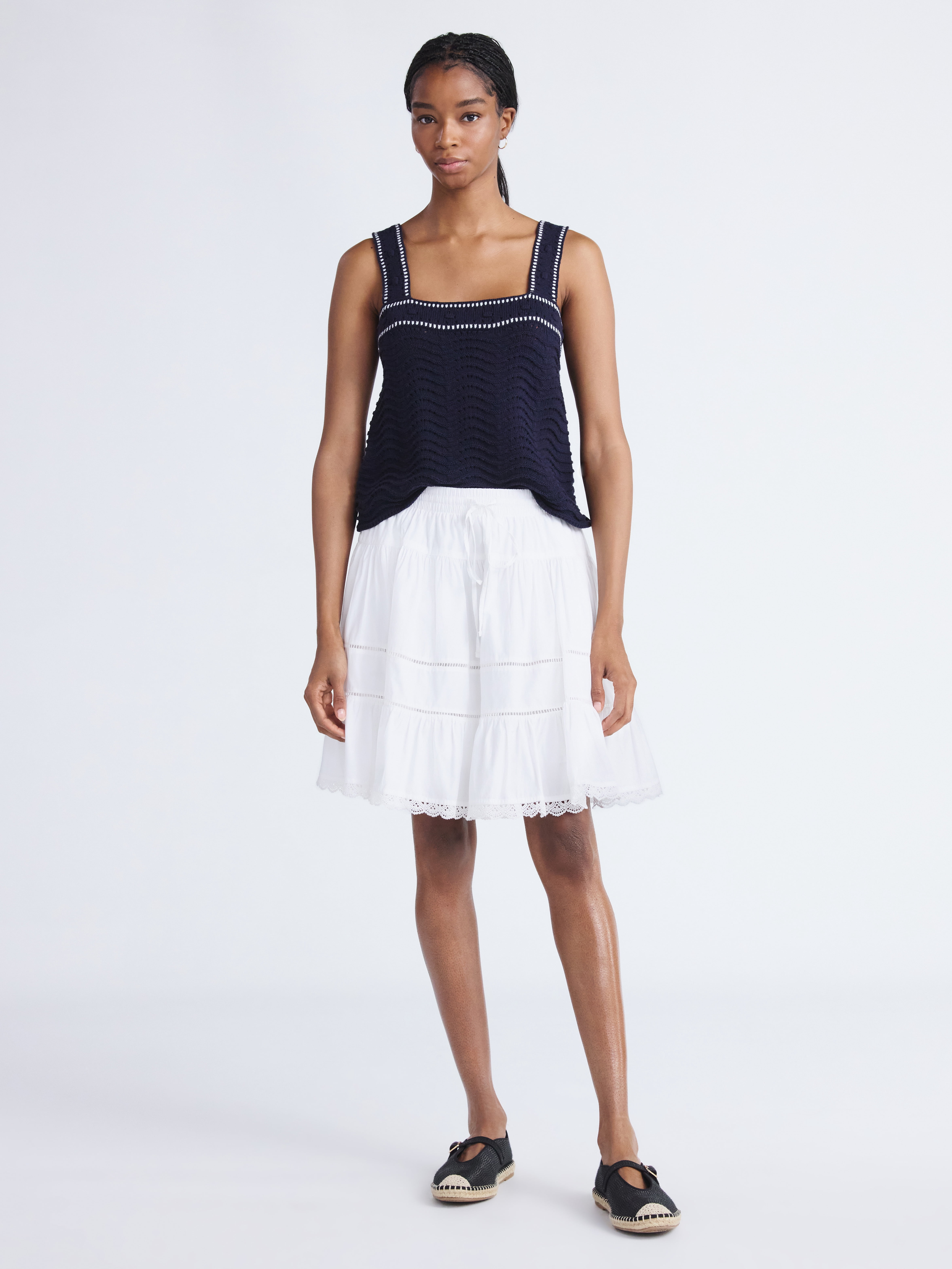 Free Assembly Women’s Textured Tank Top Sweater, Lightweight, Sizes XS-XXL