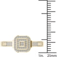 thumbnail image 4 of 1/5 Carat T.W. Diamond Cluster Square Double Halo 10kt Yellow Gold Engagement Ring, 4 of 5