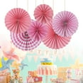 thumbnail image 4 of 6 piezas de bolas de flores de papel para abanicos para decoración colgante de bodas, cumpleaños y fiestas (rosa), 4 of 8