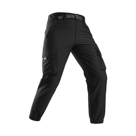 Men s Cargo Work Hiking Pants Lightweight Water Resistant Quick Dry Golf Pants Fishing Travel Camping Outdoor Breathable Multi Pockets Big and Tall Size S-3XL Black