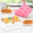 thumbnail image 3 of 304Pcs Silicone Lollipop Molds Kit, Plutput Lollipop Maker Molds Set Pink Cake Pop Mold Kit for Chocolate Silicone Mold with 15 Holes Acrylic Lollipop, 3 of 7
