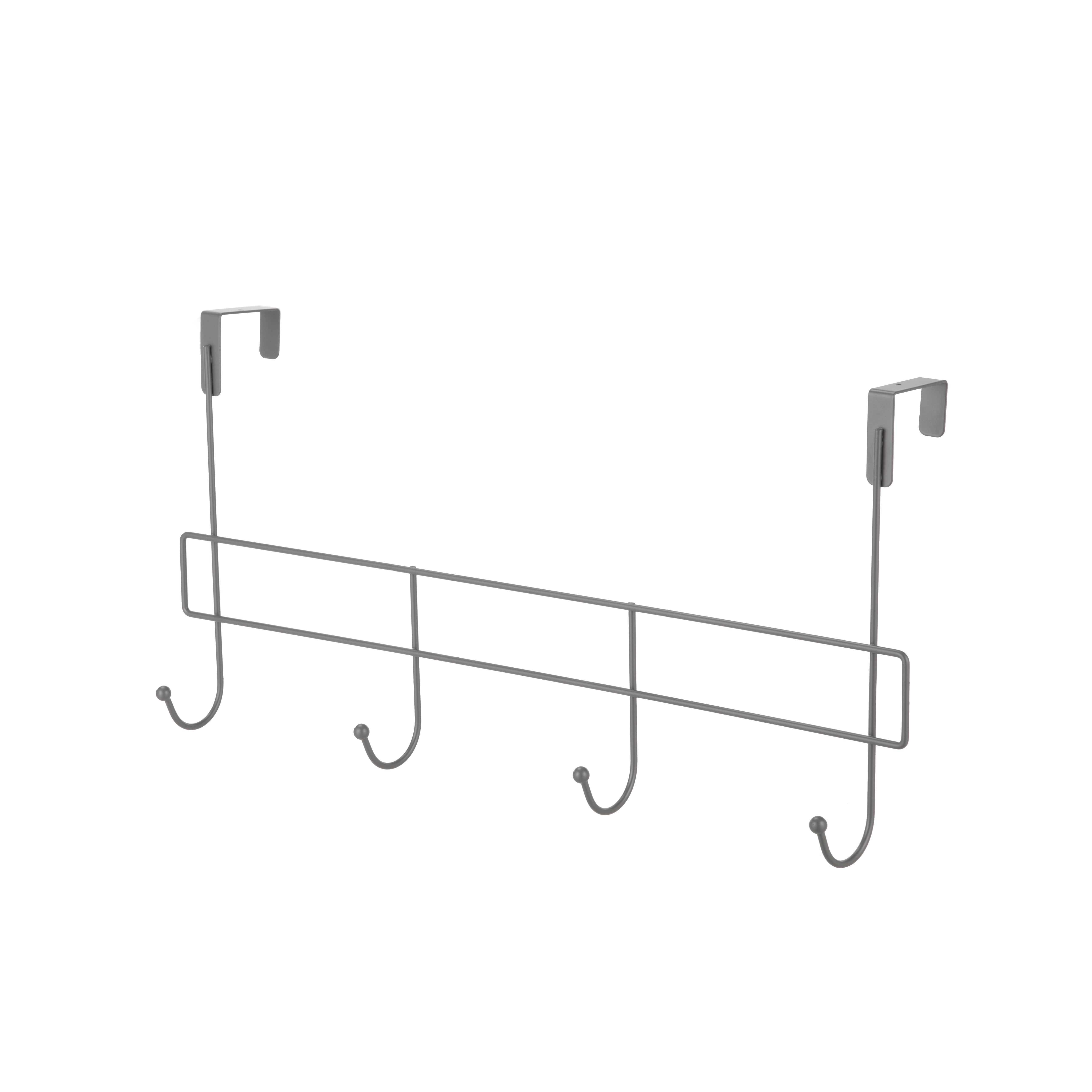 Mainstays Over-the-Toilet Bathroom Storage Shelf Unit Set with Space Saver, Basket and Hooks, Satin Nickel, 4-Piece