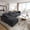 Black, variant on Sdorens Free Convertible Sectional Sofa Modular Couch,Modern Linen Fabric Sofa for Living Room,Apartment and Small Space,3-Seat Sofa,White