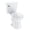 White, variant on Ourlova Two Piece Round Toilet with 19 Inch ADA Height Side Flush Under Locking Lid Powerful Flushing System American Standard White