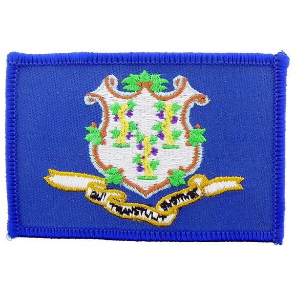 Connecticut State Flag Patch 2 1/2" x 3 1/2"