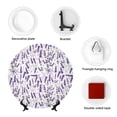 thumbnail image 4 of Wukai Lavender Flowers Print Decorative Plate for Display,Bone China Decorative Plate, Ceramic Dinner Plate with Stand, Vertical Ceramic Plate-8in, 4 of 6
