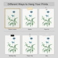 thumbnail image 5 of PixonSign Watercolor Pastel Navy Blue Cornflower Wall Art Prints, Set of 4 Rustic Floral Botanical Paintings, Country/Farmhouse Flowers Adhesive Canvas Posters for Home Decor - 11"x14", 5 of 5