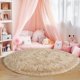 thumbnail image 2 of Alfombra Quntue Beige Ultra Suave y Esponjosa 150x150 cm para Dormitorio, 2 of 9