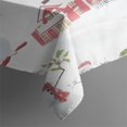 thumbnail image 5 of White Christmas Snowman Pattern Square Tablecloth,Waterproof Square Table Cover,Wipeable Spillproof Washable Table Cover for Home Kitchen Party Decor 42"X42"(107x107cm), 5 of 6