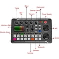 thumbnail image 2 of Facmogu F998 Live Sound Card Audio Mixer, Podcast Audio Interface with DJ Mixer Effects, Voice Changer with Sound Effects for Karaoke Tiktok YouTube Live Streaming Record Gaming, 2 of 7