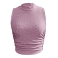 thumbnail image 4 of Tank Tops for Women High Neck Mesh Open Midriff Versatile Sleeveless Tops, 4 of 4