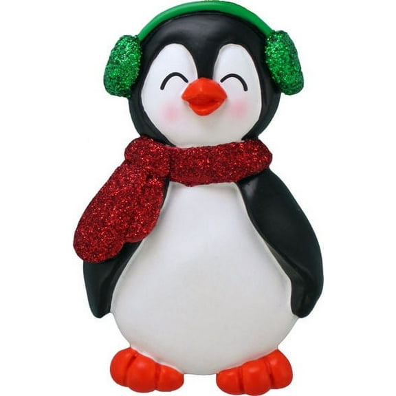 Penguin with Male Name Carson Personalized Christmas Tree Ornament