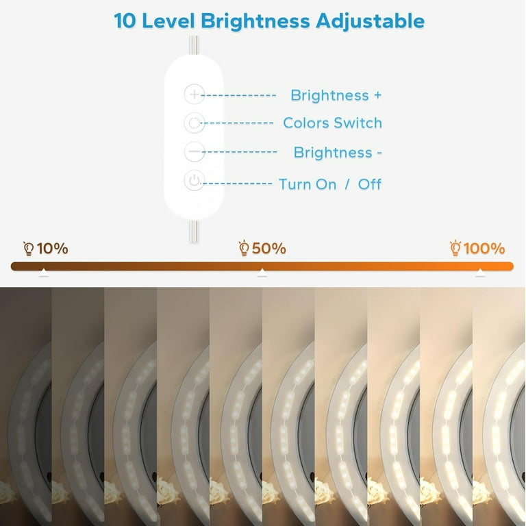 OGEDNAC LED Vanity Strip Lights, 60 Bulbs, 16ft, USB photo 3