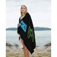 thumbnail image 2 of Game Controller Beach Towels Oversized Super Absorbent, Modern Art Gaming Handheld Black Lightweight Bath Towel Quick Dry Sets For Bathroom/Pool/Rv Camping/Beach Play/Gym Room/Picnic 23"x47", 2 of 8