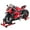 Red, variant on 1/6 H2 Alloy Dynamic Motorcycle Model with Simulated lighting and Ignition System & Smoke Spray, Gift for Enthusiasts (Carbon Fiber Style)