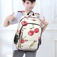 thumbnail image 6 of FORMRS Unisex School Backpack 17" Student Travel Bag with Laptop Compartment, Red Cherry, 6 of 7