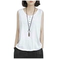thumbnail image 2 of Nuoqisi Womens Tank Tops Summer Spring Sleeveless Casual Cute Basic Trendy Loose Flowy Beach Shirt Vacation Outfits 2026 Scoop Neck Button Pullover Casual Loose Fit Dressy Tunic Tops, 2 of 5