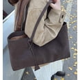 thumbnail image 6 of Trendy Suede Shoulder Bag for Women Casual Purse Large Tote Bag Handbag Top Handle Satchel Commuter Underarm Bags, 6 of 7