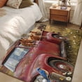 thumbnail image 5 of Farm Horse Animal Washable Area Rugs 4'x6', Vintage Red Truck Daisy Brown Tree House Low Pile Throw Living Room Rug Non-Slip Sturdy Edge Binding Carpet for Indoor Entryway Bedside Kitchen, 5 of 9