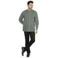 thumbnail image 2 of Bestman Mens Solid Shirt Mandarin Collar Long Sleeve Button-Up Formal Shirts Office Wear, 2 of 7