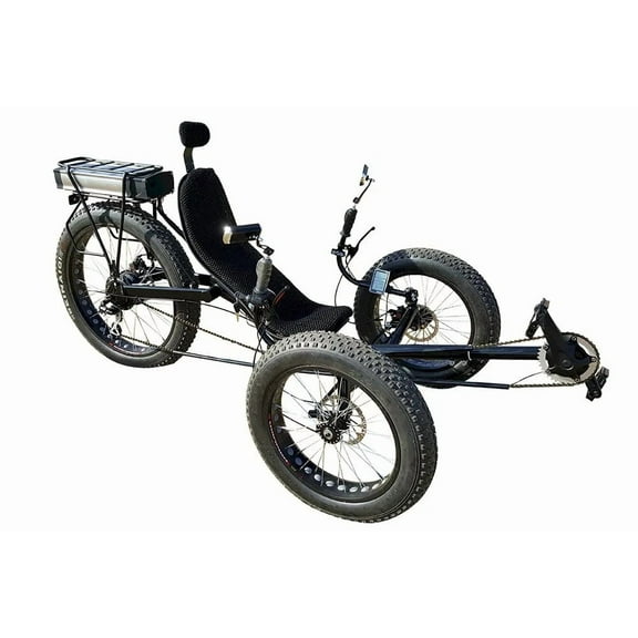 MobilityScooTrike.com High-Powered Fat Tire Folding Electric Recumbent Tricycle