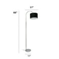 thumbnail image 3 of Creekwood Home 66" Modern Arched Brushed Nickel Floor Lamp, Black Shade, 3 of 6