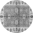 thumbnail image 1 of Ahgly Company Indoor Round Oriental Gray Traditional Area Rugs, 5' Round, 1 of 4