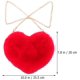 thumbnail image 3 of Monedero para teléfono móvil Bolso bandolera en forma de corazón de felpa con cadena Lindo bolso de hombro esponjoso para mujeres Damas Ormromra HMHZ853-5, 3 of 9