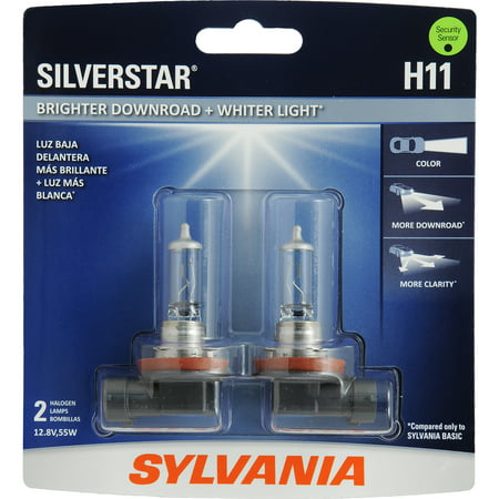 SYLVANIA H11 SilverStar Halogen Headlight Bulb, Pack of